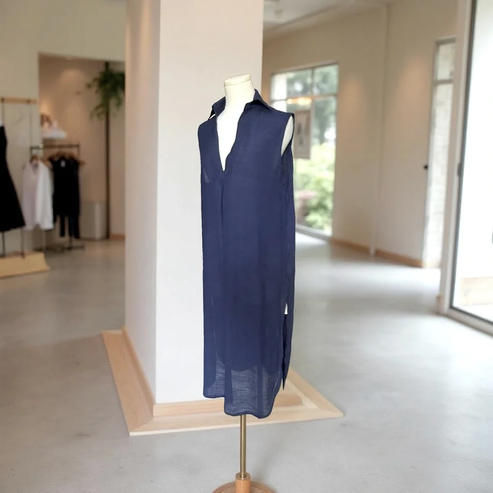 Women’s Cupshe Navy Blue Cover Up Dress! Small! - Picture 2 of 8